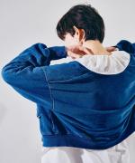 INDIGO 裏毛&ピグメントダイ　ブルゾン